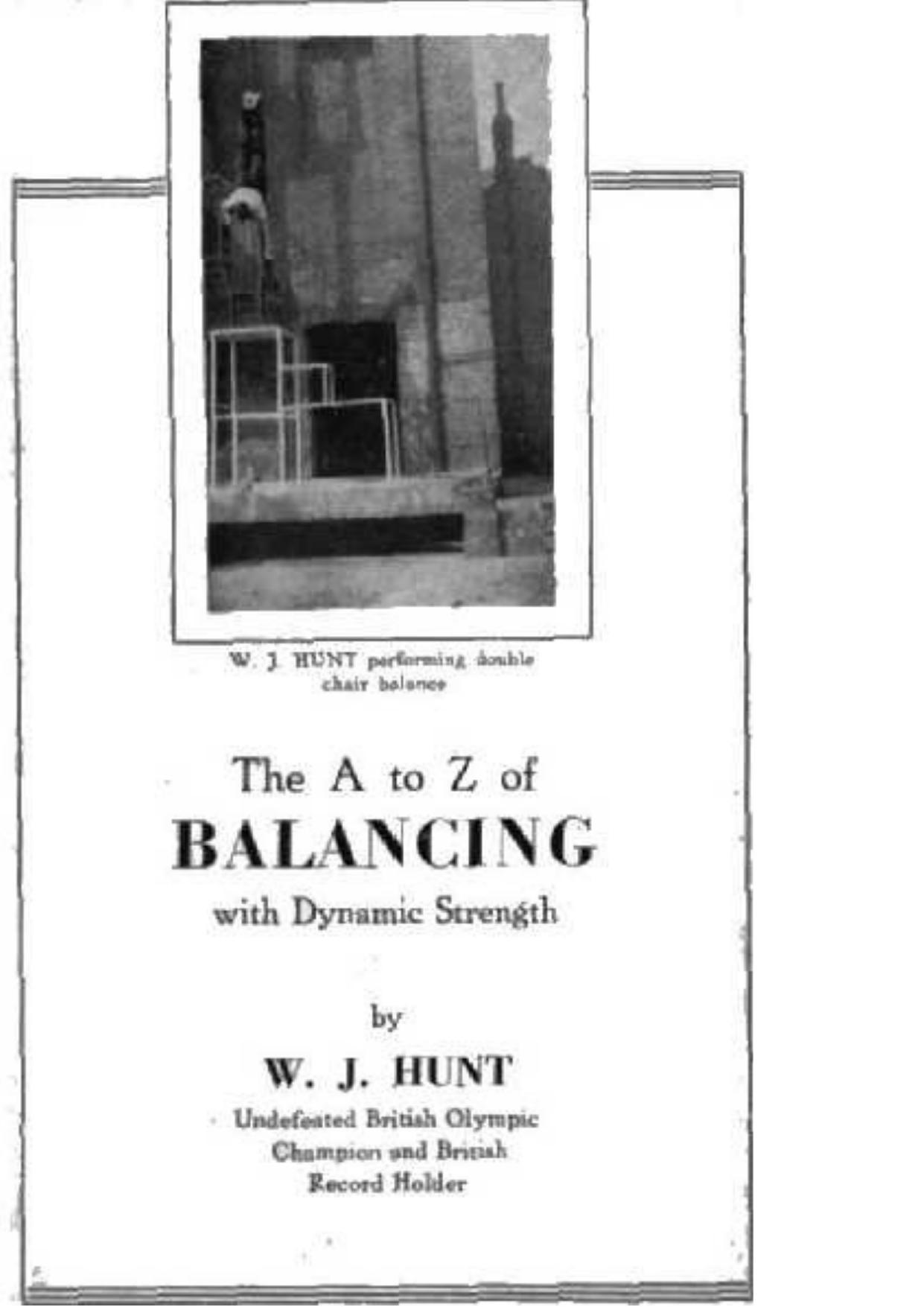 A To Z Of Balancing W. J. Hunt