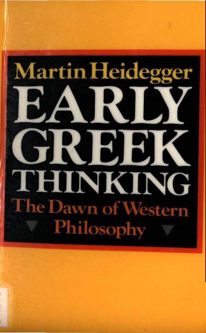 Early Greek Thinking